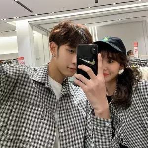 [라일리의류] Rly 남녀공용 커플 포켓 패턴디자인 긴팔 셔츠 NSU