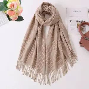 클래식 타탄체크 롱 머플러(190x72cm) (핑크)숄 머플러 데일리 캐주얼 여성 여자 패션