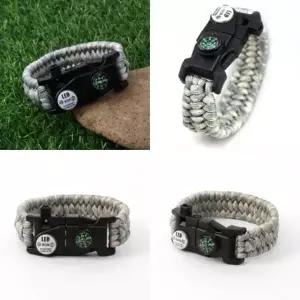 다기능 생존 팔찌 그레이밀리터리 나침반 서바이벌