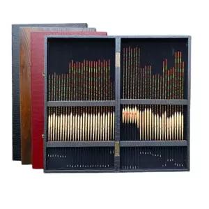 대형 찌보관함 민물낚시 케이스 원목 나무 찌통 고급 내림