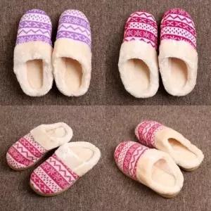 눈꽃패턴 방한 슬리퍼 교사 겨울용