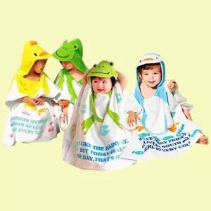 깜찍한 동물 캐릭터 유아 아동 후드 비치가운 타올 목욕 물놀이용품수영수건 판초타월 바디 이용품 어린이