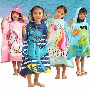 아동 후드 비치 가운 목욕 타월 수건 물놀이 샤워 수영 해변 워터파크 바캉스