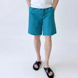 커플 워크 팬츠 남자 휴양지 비치 웨어 밴딩 반바지휴가룩 남여 여름 면지 공용 반바 밴지 밴치