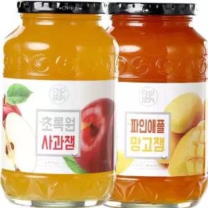 1kg+파인애플망고잼 초록원 사과잼 1kg