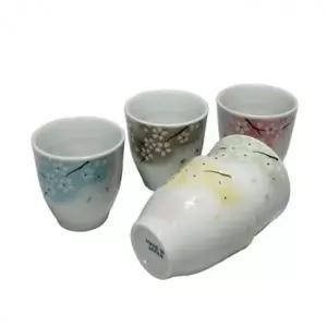 벗꽃 찻잔 세트 녹차 커피잔 전통차 도자기컵 다기잔 6p