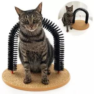 고양이 셀프 그루밍 브러쉬 마사지 털관리 머그루 등러쉬 고양이빗 미빗 장모 제거기 미용 터널 그루머 긁