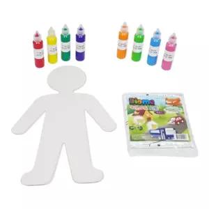 페인트펜 남자 패션 코디세트핑거물감 손가락 미술 키즈 영아 어린이 아트