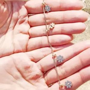 ( )데일 써지컬스틸 발찌 꽃 플라워 발찌 여름 여성 패션 악세사리