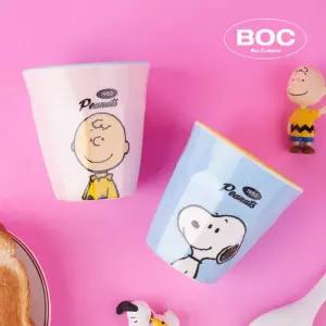 스누피 투톤 컬러 멜라민 물컵 주스 쥬스 음료