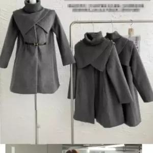 모직 겨울 투피스 여성패션 케이프 코트 탈부착 테일러드 자켓 DL4