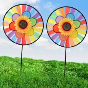 해바라기 2p세트 바람개비 대형 꾸미기 2중 2P