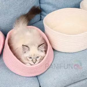 고양이 바구니 숨숨집 바스켓 냥이침대 방석 하우스 캣숨이 은신처 소쿠리 냥이 침대 숨숨