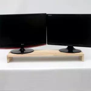 우드밀리 삼나무 원목 800 와이드 1단 모니터 받침대삼받침대 삼받침대