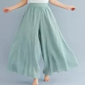 [라일리여성의류] Rly 아사면 여름 봄 통바지 치마바지 플레어 바지