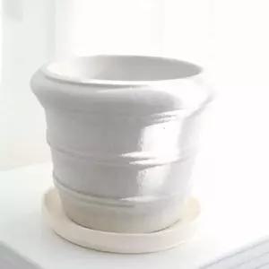 토분 16x13 흰색 받침 봄꽃화분 빈소형화분 선인장 미니 예쁜 인테리어 이쁜 빈화분 빈티지 토기 다육 다육