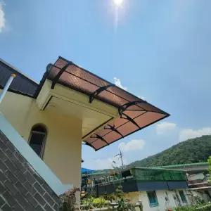 캐노픽스 1000 X 2600 어닝시공 현관비가림 렉산지붕