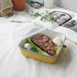 ( )정사각 법랑 오븐트레이 옐로우 1P 인덕션 가능 그릇