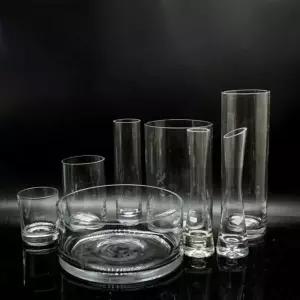 원통 유리 화병 화분 투명예쁜화 조화 오브제 예쁜꽃 꽂이 인테리어소품 선물 미니 원형 예쁜 다발