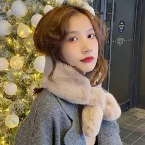 [콩심팥심]겨울 패션 여성용 털 목도리 예쁜 머플러 넥워머 여성 넥워머 퍼 숏