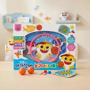 핑크퐁 아기상어 농구대 다트 높이조절 농구골대 스탠드 다트판 실내 스포츠 운동 공놀이