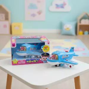 베베핀 자동비행기 멜로디 장난감 말하고 노래하는 비행기 모형 캐릭터 사운드 효과음 작동완구