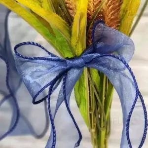 쉬폰리본 블루 만들기포장끈 선물끈 예쁜 만들기 리본끈 쉬리본 DIY 생일 축하 포장용 부자재