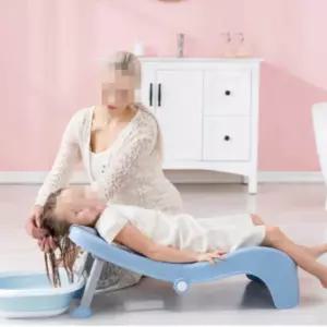 2색 1개 유아 어린이 샴푸체어 머리감 기는 의자 베드 아이 머리감 기기 머리감는의자