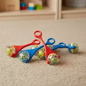 캐스비 래틀볼 롤러 6종세트 유아용 걸음마보조기 장난감 밀대 방울소리 막대 걸음마연습