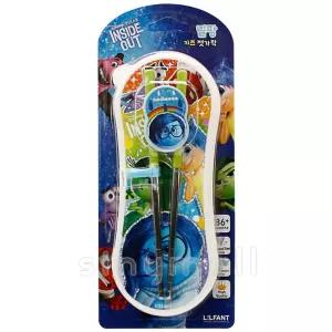 인사이드아웃 교정용스텐젓가락와이드케이스세트(054458)어린이 연습용 캐릭터 교육 학습 유아 아동