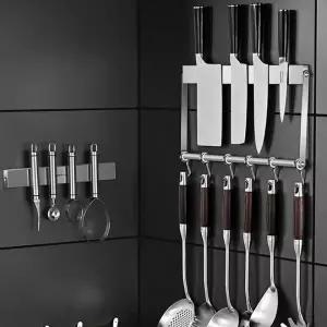 [콩심팥심]칼정리대 자석 칼걸이 30cm 주방 소품걸이 행거
