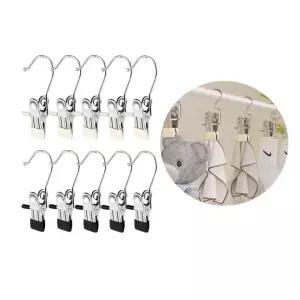 논슬립 외걸이 만능집게 10P 속옷걸이 집게걸이 모자걸이