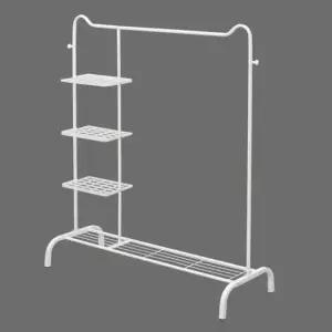 [생활] 옷걸이 행거 귀 고양이 130cm 화이트 선반형