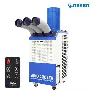아쎈 20L 3구 자바라 산업용에어컨 FWPC-7100 / 리모컨 이동식 실외기없는 공업용 업소용 일체형 공장 창고