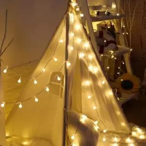 (색상 색상/앵두전구80구10미터)캠핑 알전구 불멍 무드등 80구 10M 건전지타입