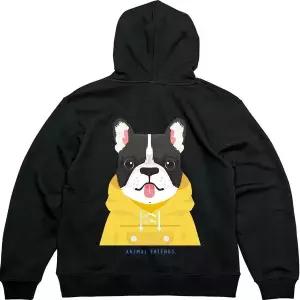 헤비후드집업 뒷면 동물친구들 강아지후드그림 다양한색상