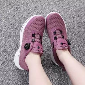 여자 망사 코지 버튼 초경량 일상룩 운동화