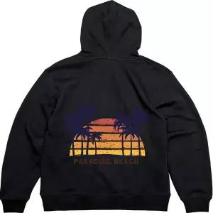 헤비후드집업 뒷면 파라다이스비치 야자수그림 다양한색상