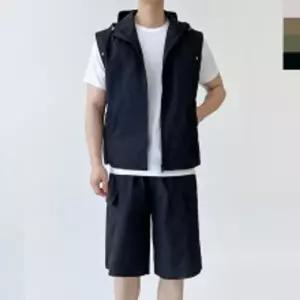 남자 고프코어 후드 바람막이 조끼 GSS SF1020M옷 상의 캐쥬얼조기 패션 남성패션