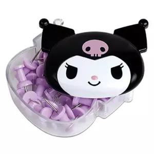 쿠로미 컬러장구핀게시판 용핀 파티션용 문서픽 메모 고정 오피스용 서류정리 홀더 형핀 장구