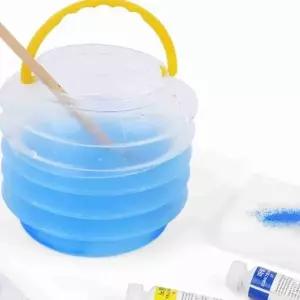 ( )접이식 미니 자바라 물통 수채화물통 미술용물통