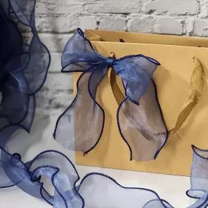 망사 포장 리본 블루팬시용품 행사 파티 다용도 장식