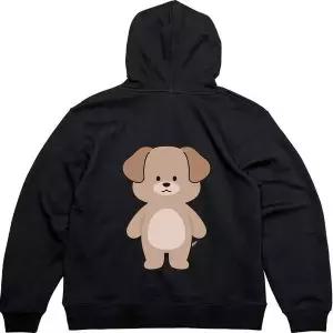 헤비후드집업 뒷면 귀가 늘어진 착한 강아지그림 다양한색상