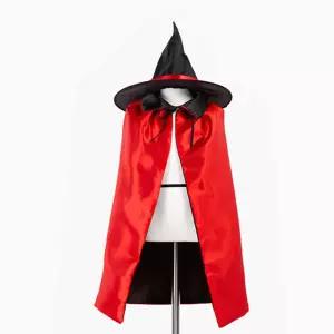 할로윈의상 망토모자세트 마녀코스튬 단품(양면 레드)마술사 반짝이 복장 행사 파티