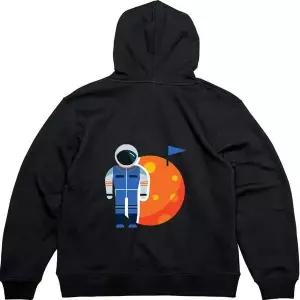 헤비후드집업 뒷면 화성기지 건설하는 우주인그림 다양한색상