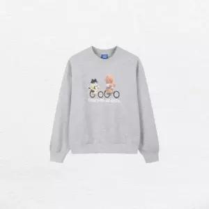 [폴햄]여성 봄 더블니트 어프어프X코숏 맨투맨 PHG1TR2010