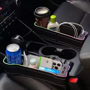 차량용 멀티컵홀더 틈새 사이드포켓 QC3.0 충전기 C80 자동차 용충전기 용USB 용무드등 용사이드 용홀더 용