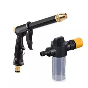 스프레이건 + 커넥터 포함 거품 용기 2PCS 1세트 블랙세차분사기 자동차 회전건 워터건 세차건 분사건