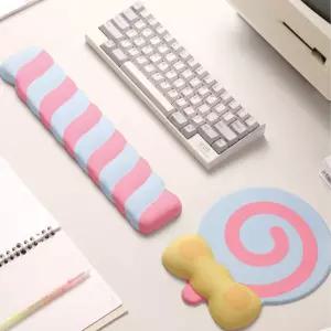 폭신한 캔디 손목받침대 키보드용 마우스용패드 푹신한팜레스트 사무실꿀템 파스텔 젤리 쿠션추천 직장인선