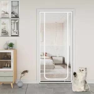 현관문 방묘 지퍼충 안전 칸막이 90x220cm강아지 출입 펫도어 반려견전 캣도어 묘창 도어 고양이 애전 가드